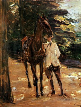  Liebe Arte - Hombre con caballo Max Liebermann Impresionismo alemán